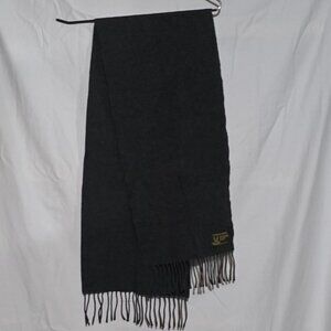 Peter Macarthur Made in Scotland UK Cashmere Merino Wool Blend Scarf - Charcoal
